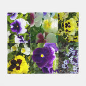 Couverture Polaire Collage de photos Pansy : Kaleidoscope de la beaut (Devant (Horizontal))