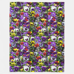 Couverture Polaire Collage de photos Pansy : Kaleidoscope de la beaut