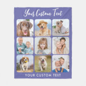 Couverture Polaire Collage de photos personnalisées 9 Périwinkle tend (Devant)