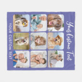 Couverture Polaire Collage de photos personnalisées 9 Périwinkle tend (Devant (Horizontal))