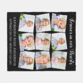 Couverture Polaire Collage de photos personnalisées de conservation d (Devant (Horizontal))