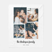 Couverture Polaire Collage de quatre photos moderne (Devant)