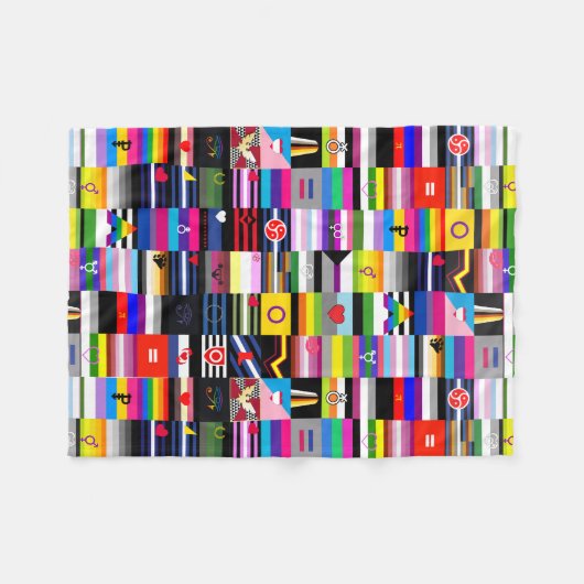 Couverture Polaire Collage des drapeaux de fierté (Devant (Horizontal))