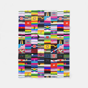 Couverture Polaire Collage des drapeaux de fierté