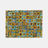 Couverture Polaire Collage des tournesols (Devant (Horizontal))