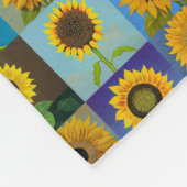 Couverture Polaire Collage des tournesols (Coin)