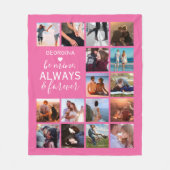 Couverture Polaire Collage d'images rose, permanent et perpétuel (Devant)