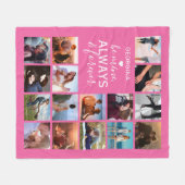 Couverture Polaire Collage d'images rose, permanent et perpétuel (Devant (Horizontal))