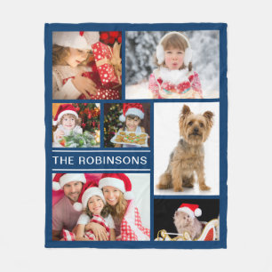 Couverture Polaire Collage fait sur commande de photo de famille