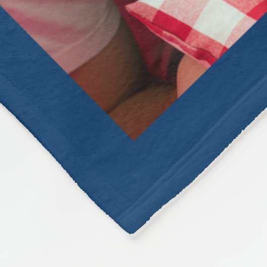 Couverture Polaire Collage fait sur commande de photo de famille (Coin)