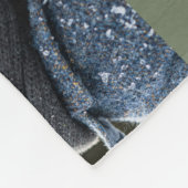 Couverture Polaire Collage familial 6 photo simple moderne vert sauge (Coin)