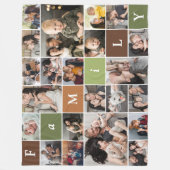 Couverture Polaire Collage Famille 22 Photo (Devant)
