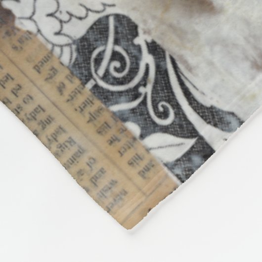 Couverture Polaire Collage Fleur II (Coin)