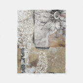 Couverture Polaire Collage Fleur II (Devant)