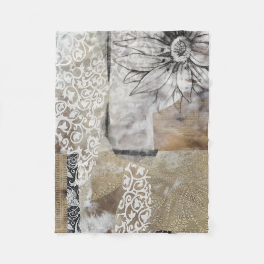 Couverture Polaire Collage Fleur II (Devant)