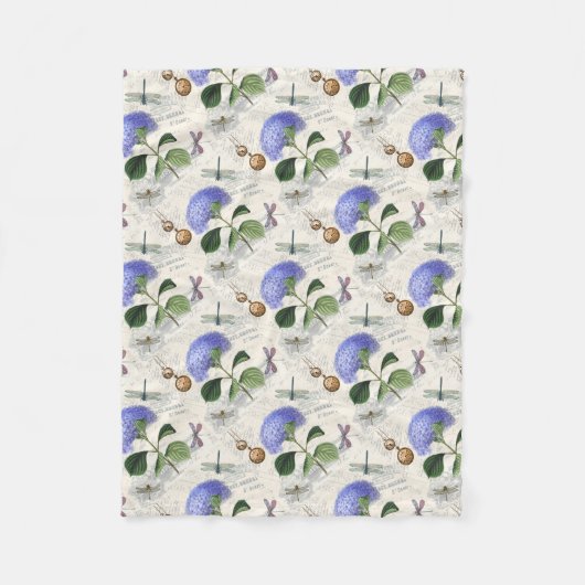 Couverture Polaire Collage Hydrangea (Devant)