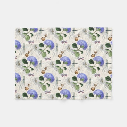 Couverture Polaire Collage Hydrangea (Devant (Horizontal))