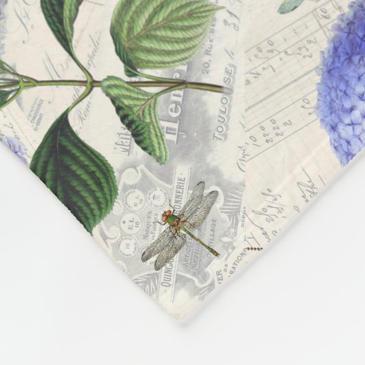 Couverture Polaire Collage Hydrangea (Coin)