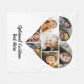 Couverture Polaire Collage Instagram Personnalisé Moderne Heart (Devant (Horizontal))