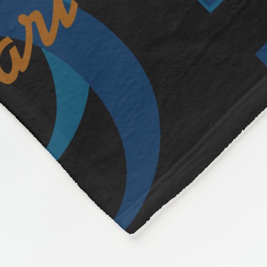 Couverture Polaire Collage moderne monogramme des initiales et des no (Coin)