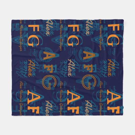 Couverture Polaire Collage moderne monographie des initiales et des n (Devant (Horizontal))