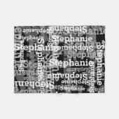 Couverture Polaire Collage nommé noir/gris personnalisé (Devant (Horizontal))