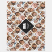 Couverture Polaire Collage personnalisé 12 Photo - monogramme de la f (Devant)