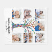 Couverture Polaire Collage personnalisé des sept photos de grand-mère (Devant (Horizontal))