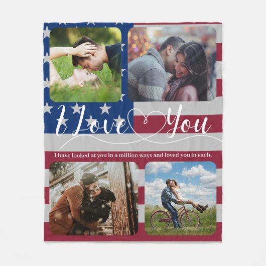 Couverture Polaire Collage photo (Devant)