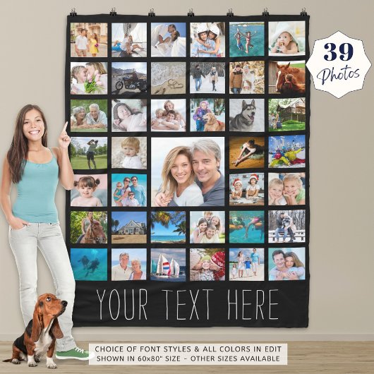 Couverture Polaire Collage photo 39 Collage photo personnalisé