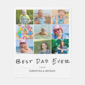 Couverture Polaire Collage photo Best Dad 9 (Devant)