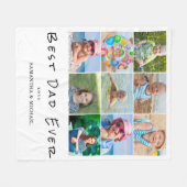 Couverture Polaire Collage photo Best Dad 9 (Devant (Horizontal))