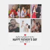 Couverture Polaire Collage photo "Best Daddy Ever" (Devant)