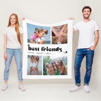 Couverture Polaire Collage photo Best Friends Retro 4