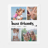 Couverture Polaire Collage photo Best Friends Retro 4 (Devant)
