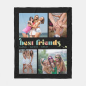 Couverture Polaire Collage photo Best Friends Retro 4 (Devant)