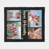 Couverture Polaire Collage photo Best Friends Retro 4 (Devant (Horizontal))