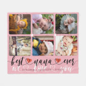 Couverture Polaire Collage photo Best Nana Ever (Devant (Horizontal))