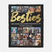 Couverture Polaire Collage photo Besties | Meilleurs amis (Devant)