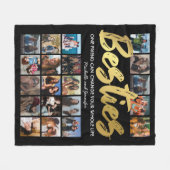 Couverture Polaire Collage photo Besties | Meilleurs amis (Devant (Horizontal))