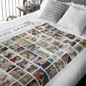 Couverture Polaire Collage photo blanc personnalisé 54