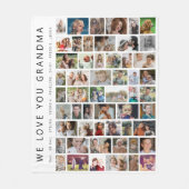 Couverture Polaire Collage photo blanc personnalisé 54 (Devant)