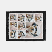 Couverture Polaire Collage photo Carré noir 9 avec texte blanc (Devant (Horizontal))