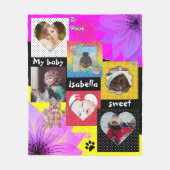 Couverture Polaire Collage photo chic, votre photo (Devant)