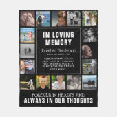 Couverture Polaire Collage photo & citation moderne en souvenir affec (Devant)