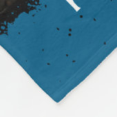 Couverture Polaire Collage photo couleur bleu noir (Coin)