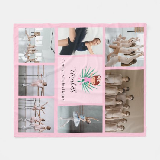 Couverture Polaire Collage photo de ballet (Devant (Horizontal))
