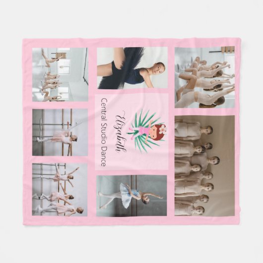 Couverture Polaire Collage photo de ballet (Devant (Horizontal))