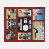 Couverture Polaire Collage photo de baseball (Devant (Horizontal))