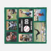 Couverture Polaire Collage photo de baseball (Devant (Horizontal))